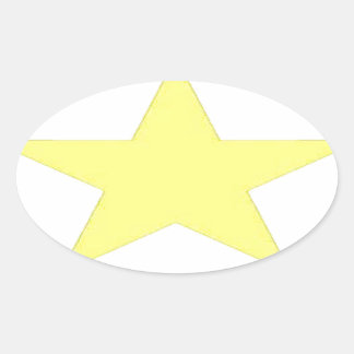 army star oval sticker