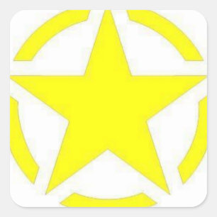 army star square sticker