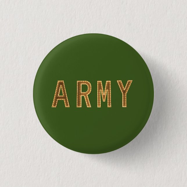 Army Strength 1 Inch Round Button (Front)
