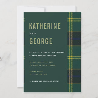 Army Tartan Invitation