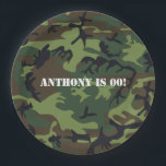 Army themed Birthday Party Paper Plate<br><div class="desc">Customizable to your event specifics.</div>