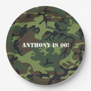 Army themed Birthday Party Paper Plate