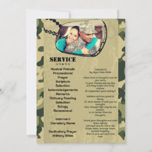 Army Themed photo Military Memorial Program