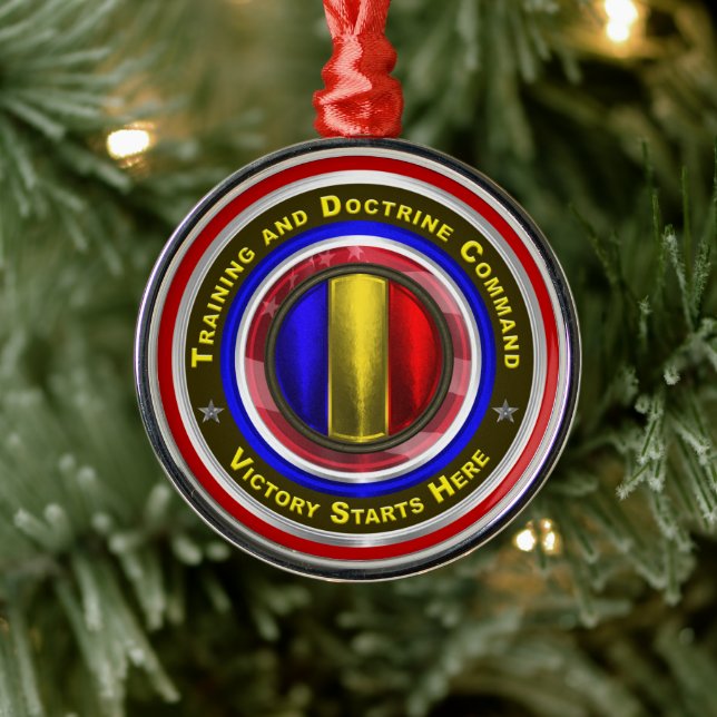 Army Training and Doctrine Command Keepsake Christ Metal Ornament (Tree)
