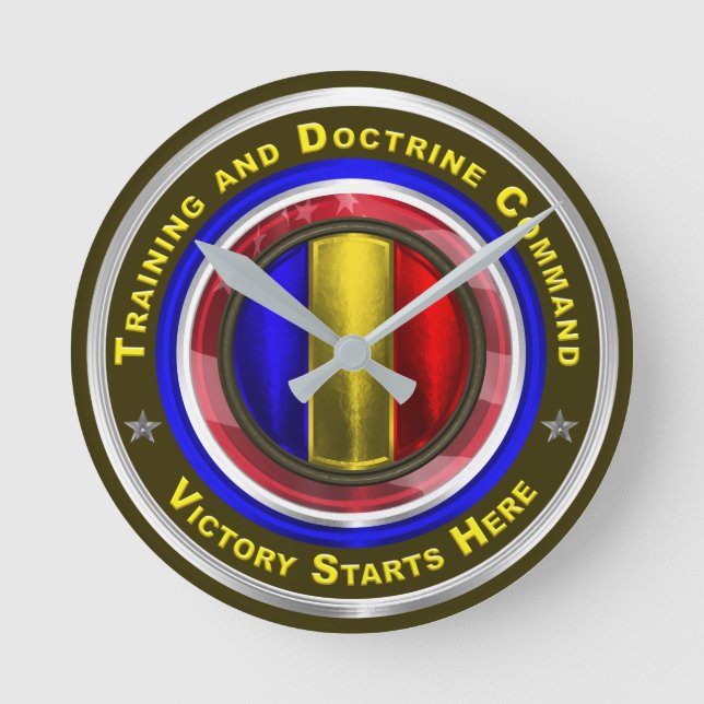 Army Training and Doctrine Command Keepsake Round Clock (Front)