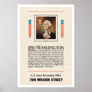 Army Tribute to Washington Poster