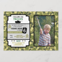 Army Troops Photo Birthday Party Camo Military