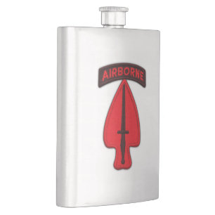 Army USACSOC Special Ops Veterans Vets Patch Hip Flask