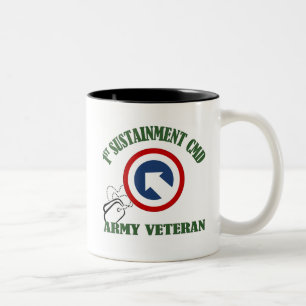 Army Veteran - 1st TSC Two-Tone Coffee Mug
