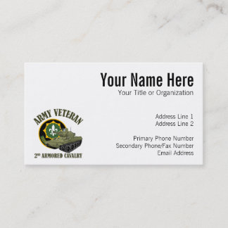 Army Veteran - 2nd ACR M551 Business Card