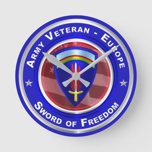Army Veteran-Europe Keepsake Wall Clock (Front)
