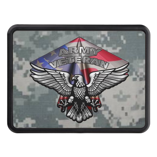 Army Veteran Trailer Hitch Cover (Front)