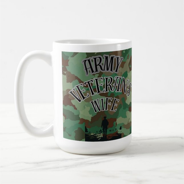 Army Veteran's Wife Coffee Mug (Left)