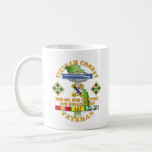 Army - Vietnam Combat Infantry Veteran w 3rd Bn 8t Coffee Mug (Left)