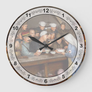 Army - War buddies 1918 Large Clock