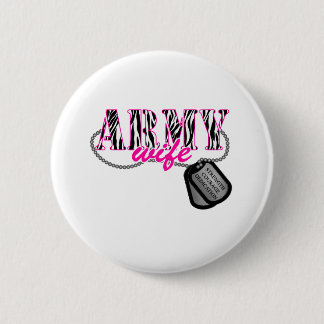 Army Wife 2 Inch Round Button