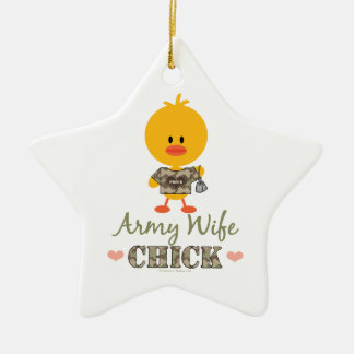 Army Wife Chick Star Ornament