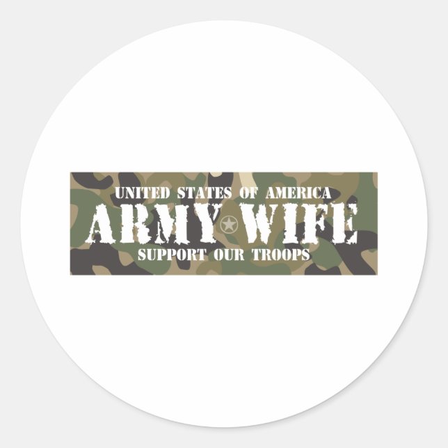 Army-Wife Classic Round Sticker (Front)