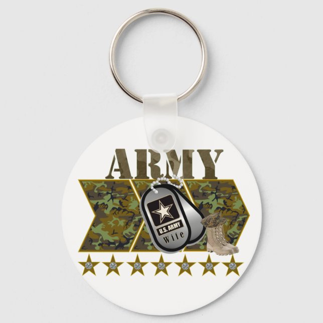 army wife keychain (Front)