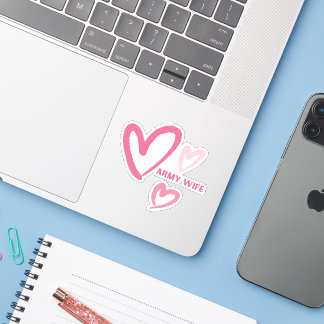 Army Wife Pink Hearts
