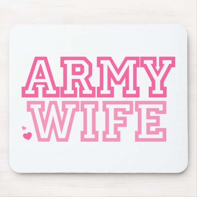Army Wife (pink) Mouse Pad (Front)