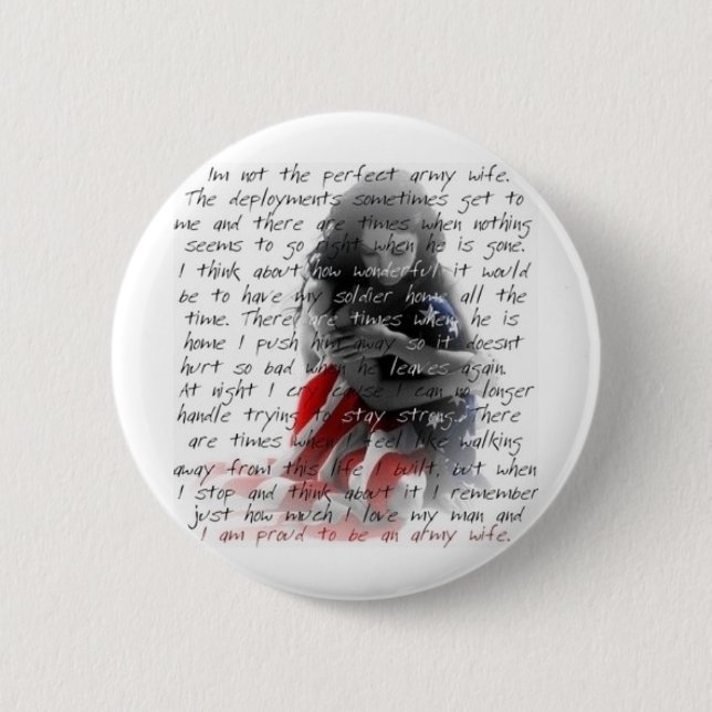 Army wife poem 2 inch round button (Front)