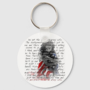 Army wife poem keychain