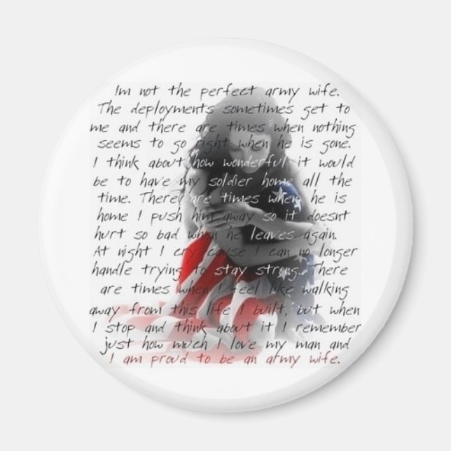 Army wife poem magnet (Front)