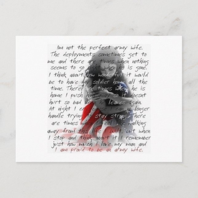 Army wife poem postcard (Front)