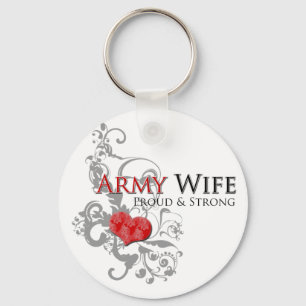 Army Wife - Proud & Strong Keychain
