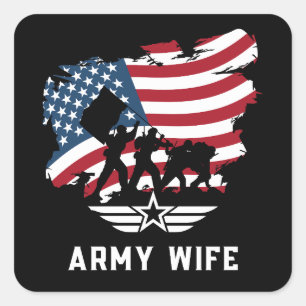 Army Wife Square Sticker