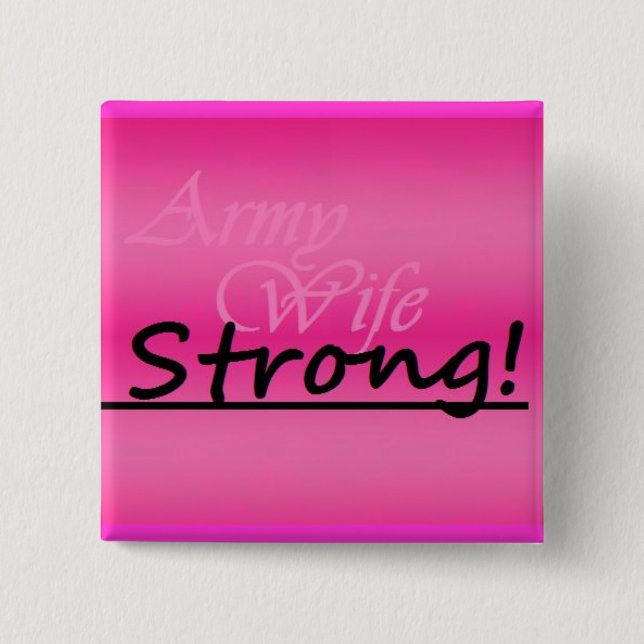 army wife strong button (Front)