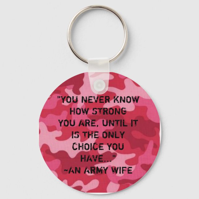 Army Wife...Strong Keychain (Front)