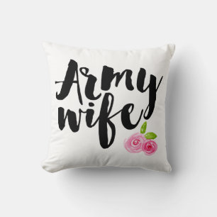 Army Wife Throw Pillow
