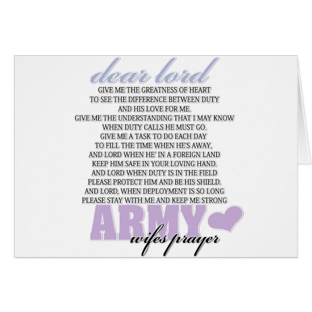 Army Wife's Prayer (Front Horizontal)