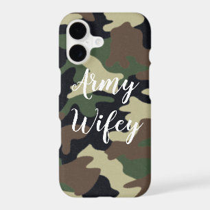 Army Wifey Green Camo iPhone Case