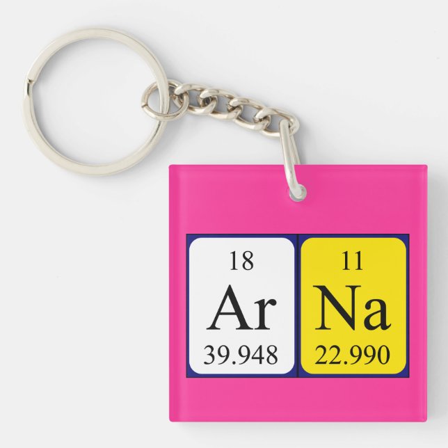 Arna periodic table name keyring (Front)