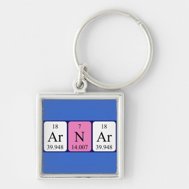 Arnar periodic table name keyring (Front)