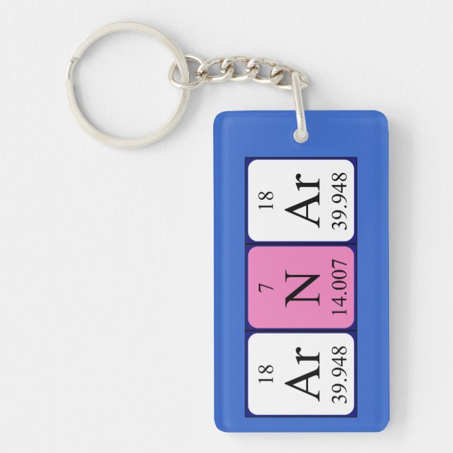 Arnar periodic table name keyring (Front)