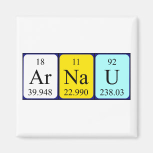 Arnau periodic table name magnet