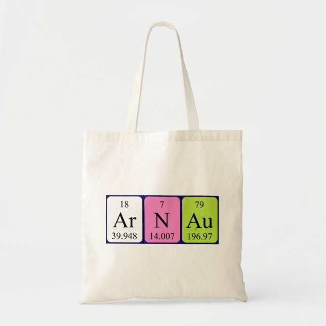 Arnau periodic table name tote bag (Front)