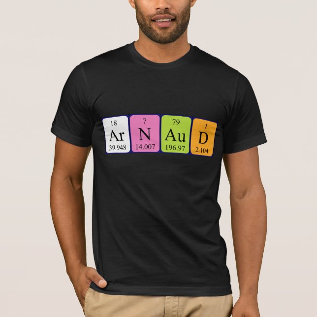 Arnaud periodic table name shirt (Front)