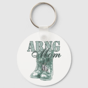 ARNG Mom Combat Boots N Dog Tags 2 Keychain