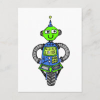 Arnie robot, blue and green