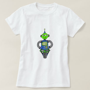 Arnie robot, blue and green T-Shirt