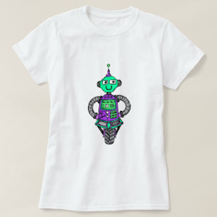 Arnie robot, purple and green T-Shirt