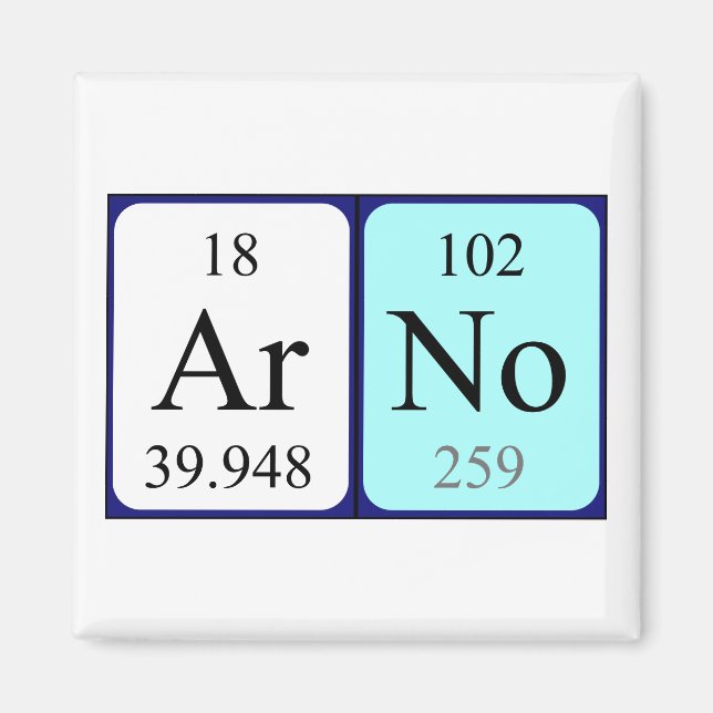 Arno periodic table name magnet (Front)