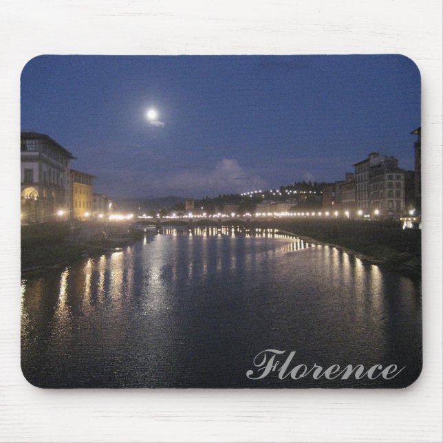 Arno River at Night Mouse Pad (Front)
