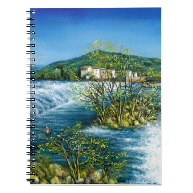 ARNO RIVER AT ROVEZZANO Florence Tuscany Landscape Notebook (Front)