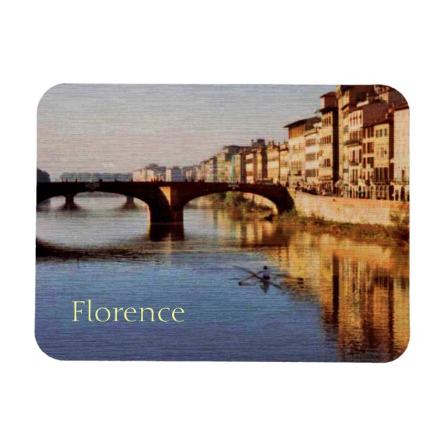 Arno River, Florence, Italie Magnet (Horizontal)